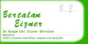 bertalan eizner business card